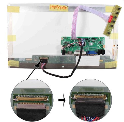 VSDISPLAY HD-MI VGA DVI لوحة تحكم LCD الصوت عدة ل ltm184hl01 c01 1920x1080 15.6 17.3 بوصة لوحة الشاشة B156HW01 V0 V4 V7 B156HW02 LP156WF1 N156HGE LP173WF1 N173HGE HSD173UHW1 B173HW01 in Saudi Arabia