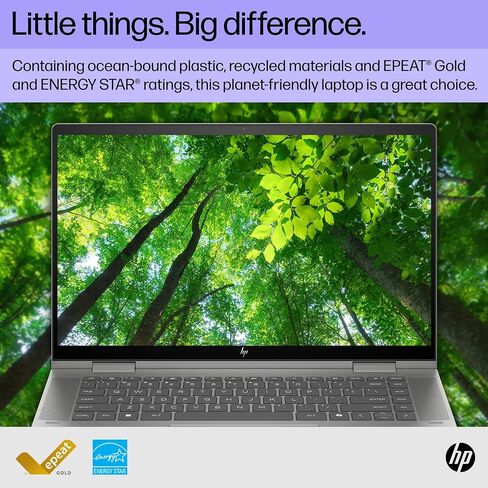 HP Envy x360 15 inch Laptop, Full HD Touch Display, Intel Core Ultra 5 125U, 8 GB RAM, 512 GB SSD, Intel Graphics, Windows 11 Home, Copilot Key, 15-fe1010nr (2024) in Saudi Arabia