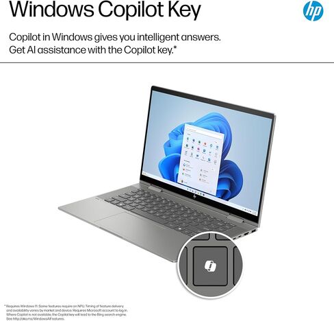 HP Envy x360 15 inch Laptop, Full HD Touch Display, Intel Core Ultra 5 125U, 8 GB RAM, 512 GB SSD, Intel Graphics, Windows 11 Home, Copilot Key, 15-fe1010nr (2024) in Saudi Arabia