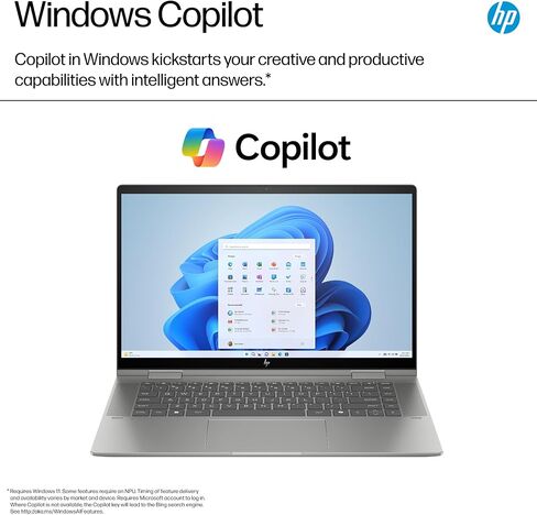 HP Envy x360 15 inch Laptop, Full HD Touch Display, Intel Core Ultra 5 125U, 8 GB RAM, 512 GB SSD, Intel Graphics, Windows 11 Home, Copilot Key, 15-fe1010nr (2024) in Saudi Arabia