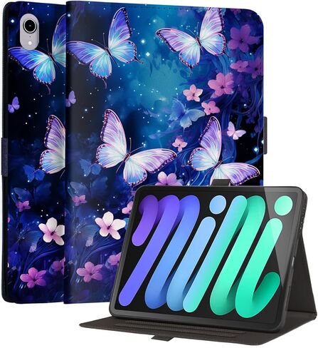 حافظة لجهاز iPad Mini 6 الجيل 8.3 بوصة 2021 مع تنبيه/غفو تلقائي، مشبك مغناطيسي، حافظات واقية قابلة للطي لجهاز Apple iPad Mini الجيل السادس، الطائر الطنان in Kuwait