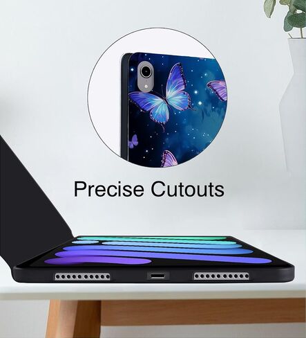 حافظة لجهاز iPad Mini 6 الجيل 8.3 بوصة 2021 مع تنبيه/غفو تلقائي، مشبك مغناطيسي، حافظات واقية قابلة للطي لجهاز Apple iPad Mini الجيل السادس، الطائر الطنان in Kuwait