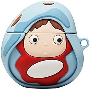 Ultra Thick Soft Silicone Goldfish Case with Bag Hook Clip for Apple Airpods 1 2 1st 2nd Generation Wireless Earbuds 3D Cartoon Anime Character Kawaii Fun Cool Lovely Women Girls Daughter