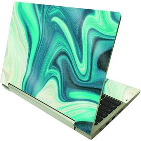 غلاف لامع لامع من MightySkins متوافق مع Lenovo IdeaPad Flex 3 Chromebook 2 في 1 11.6 بوصة (2021) - رخام المحيط | لمسة نهائية لامعة واقية ومتينة | سهل التطبيق | صنع في الولايات المتحدة الأمريكية
