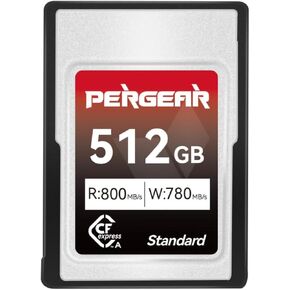 Pergear 512GB CFexpress Type A Memory Card, Up to 800MB/s Read Speed & 780MB/s Write Speed for 4K 120P,8K 30P Recording (Standard Series)