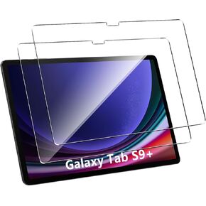 عبوتان متوافقتان مع واقي شاشة Samsung Galaxy Tab S10 Plus/S9 Plus/S8 Plus، تغطية كاملة لطبقة من الزجاج المقوى 9H، مقاومة عالية الوضوح للخدش، خالية من الفقاعات لواقي شاشة Samsung Galaxy Tab S9 Plus in Kuwait