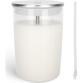 Glass Milk Container for Jura, 16.9oz Clear Glass Milk Container Compatible with Jura Coffee Machine Models: Z8,Z6,J6,S8, S80, E8,GIGA X8cG2/X8G2/X3cG2/X3G2/5,X8,X10,WE8,W3,X7,ENA 8,Micro 90,E6,D6