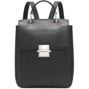 Calvin Klein Clove Triple Compartment Flap Backpack, Black/Silver, One Size
