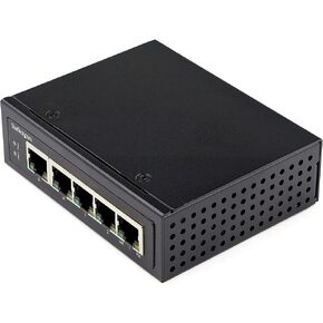 StarTech.com Industrial 5 Port Gigabit PoE Switch - 30W - Power Over Ethernet Switch - Hardened GbE PoE+ Unmanaged Switch - Rugged High Power Gigabit Network Switch IP-30/-40 C to 75 C (IESC1G50UP)