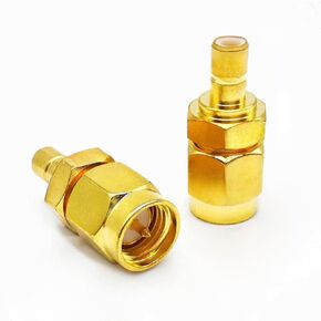 2PCS SMA to SMB Radio Antenna Adapter, SMA Male to SMB Male Coax Connector, Low Loss SMA SMB Coax Cable Adapter for DAB Car Aerial Antenna, Audio, Router, Video