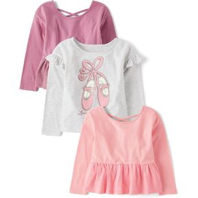 The Children's Place Baby Toddler Girls Long Sleeve Fashion Top Multis