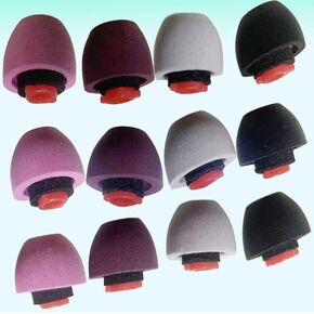 Zotech 12 Pcs Memory Foam Eartips Ear Buds Replacement Earphone Ear Tips for Plantronics Voyager 5200 & Voyager Legend Headset (S/M/L, Black, Grey, Purple and Violet)