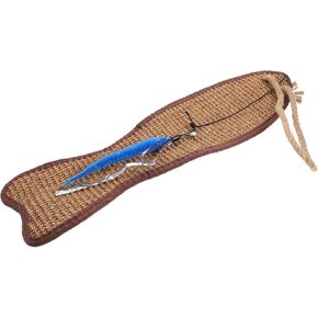 1pc Fish-Shaped Sisal Mat Kitten Teething Toy Kitten Chew Toy Pets Toys Cat Scratch Toy Cat Hanging Pad Sisal Scratcher Fish Shaped Sisal Pad Cat Claw Pad Cat Toys Mat Molar