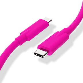 USB Type C to C 3.1 Gen 2 Cable with 100W PD,10Gbps Data Transfer 5A Fast Charging Cord Compatible with Smartphone, Tablet, Laptop - Pink, 3.3Ft