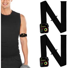 IFCASE 2 Pack Nylon Sport Armband for Apple Watch 49mm 45mm 44mm 42mm 41mm 40mm 38mm iWatch Series Ultra 9 8 7 6 5 4 3 2 SE, Women Men Arm/Ankle Band Workout Comfy Strap