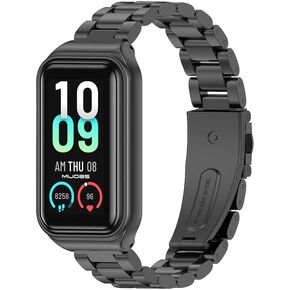 Strap Replacement for Amazfit Band 7, Compatible with Amazfit Band 7 Metal Strap, Stainless Steel Wristband Watchband Accessories