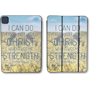 Carbon Fiber Skin Compatible with Apple Smart Folio for iPad Pro 11-inch (M4) 2024 - Through Christ - Premium 3M Vinyl Protective Decal Cover - Easy to Apply | Crafted in The USA by MightySkins