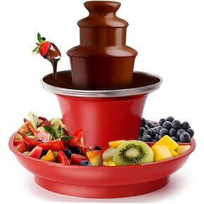 HURRISE 3 Tier Electric Chocolate Fountain,Melting Machine Chocolate Fondue Fountain Set,Detachable Mini Chocolate Chocolate Fondue for Party Games Night Christmas Halloween in Kuwait