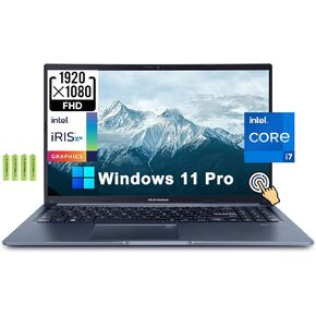 ASUS Vivobook 15 15.6" FHD Touchscreen Business Laptop[Windows 11 Pro], 12th Gen Intel 10-Core i7-1255U, 24GB RAM, 2TB PCIe SSD, Backlit Keyboard, Numpad, Wi-Fi 6, BT 5, Webcam, HDMI, w/Battery