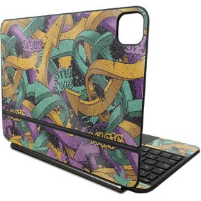 Glossy Glitter Skin Compatible with Apple Magic Keyboard for iPad Pro 11‑inch (M4) 2024 - Tertiary Arrows - Premium 3M Vinyl Protective Decal Cover - Easy to Apply | Crafted in The USA by MightySkins