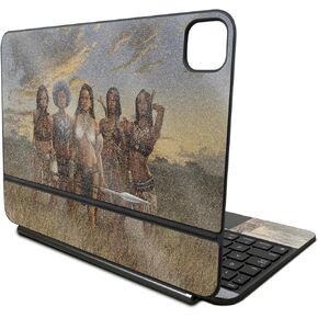 Glossy Glitter Skin Compatible with Apple Magic Keyboard for iPad Pro 11‑inch (M4) 2024 - African Queens - Premium 3M Vinyl Protective Decal Cover - Easy to Apply | Crafted in The USA by MightySkins