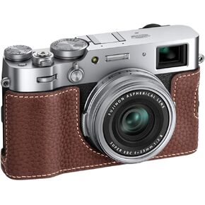 X100VI Case,PU Leather Camera Half Case Compatible with Fujifilm X100VI Digital Camera - Black