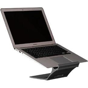 Elestoria Floating Laptop Stand for Desk | Ergonomic Laptop Stand & Portable Computer Stand | Fits MacBook and Laptops 13, 14, 15, 16, 17 inches | Silver