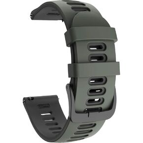 ISABAKE Soft Silicone Garmin Watch Strap for Garmin Vivoactive 3/Samsung Galaxy Active 2/Garmin Forerunner 245/245 Music 645/Forerunner 645 Music