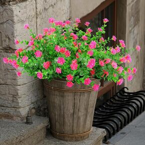 10Pcs Artificial Plants Outdoor, Fake Plants for Indoor,UV Resistant Faux Shrubs,Faux Plants for Home Decor