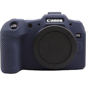 R8 Camera Case, BMAOLLONGB Fullbody Thin Lightweight Silicone Camera Skin Body Rubber Cover Case for Canon Eos R8 (Black)