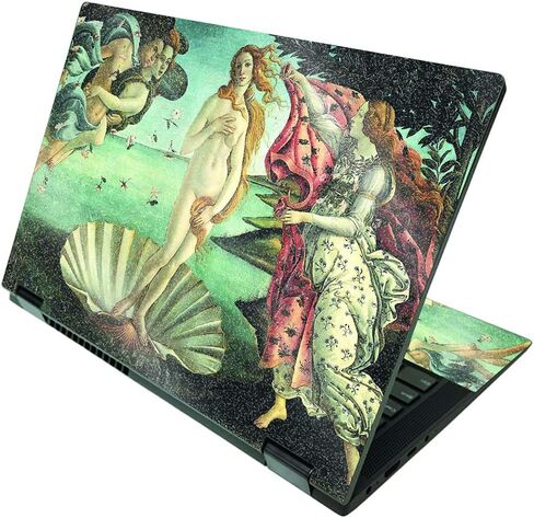 MightySkins Glossy Glitter Skin Compatible with Lenovo IdeaPad Flex 5 2-in-1 15" (2021) - Birth of Venus | Protective, Durable High-Gloss Glitter Finish | Easy to Apply | Made in The USA in Saudi Arabia