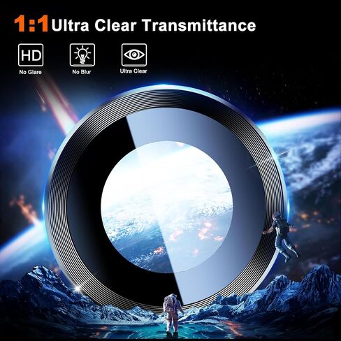 UniqueMe Compatible for Z Fold 5 camera lens protector, Titanium Military-Grade Protection, High Transmittance, Case Friendly, Scratch Resistant Camera Lens for Samsung Galaxy z fold 5,Black in Saudi Arabia