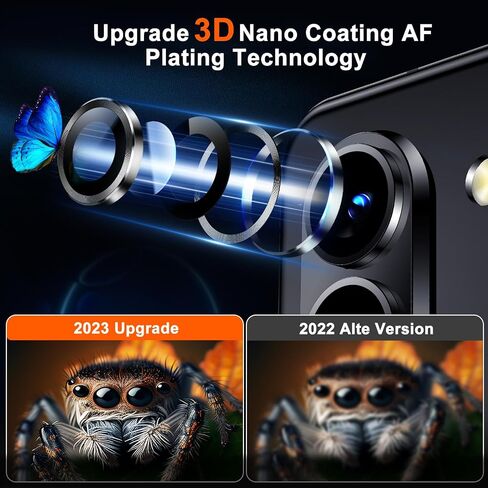 UniqueMe Compatible for Z Fold 5 camera lens protector, Titanium Military-Grade Protection, High Transmittance, Case Friendly, Scratch Resistant Camera Lens for Samsung Galaxy z fold 5,Black in Saudi Arabia