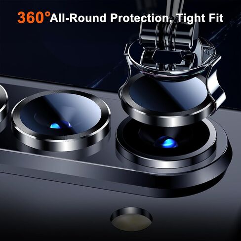 UniqueMe Compatible for Z Fold 5 camera lens protector, Titanium Military-Grade Protection, High Transmittance, Case Friendly, Scratch Resistant Camera Lens for Samsung Galaxy z fold 5,Black in Saudi Arabia