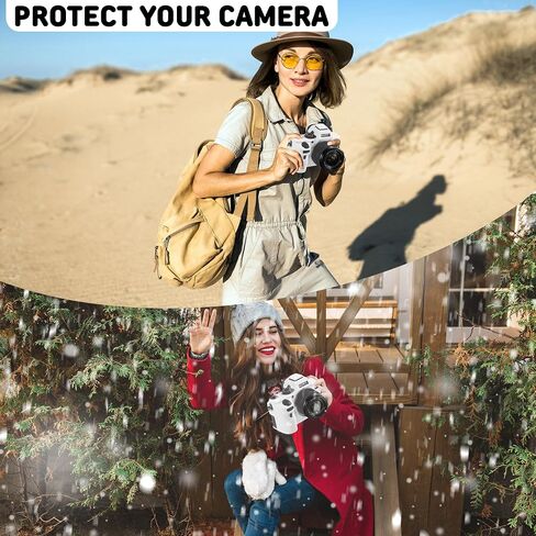 Camera Case for Sony A7SIII A7siii A7S3- Protective Silicone DSLR Skin Cover, Detachable Cage, Shockproof, Dustproof (White) in Saudi Arabia