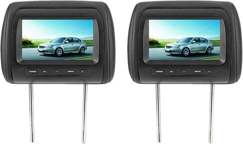 شاشة LCD لمسند الرأس مقاس 7 بوصات، قطعتان، تحكم، قابلة للتعديل، شاشة فيديو، أسود in Saudi Arabia