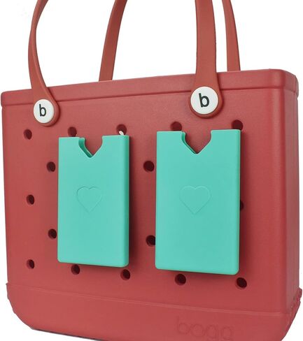 Phone Holder Charm Accessory Compatible with Beach Bags, Phone Case Wallet Holder Insert Accessory for Tote Bags, Keep Your Phone Within Easy Reach (Black, 2 Pieces) in Saudi Arabia