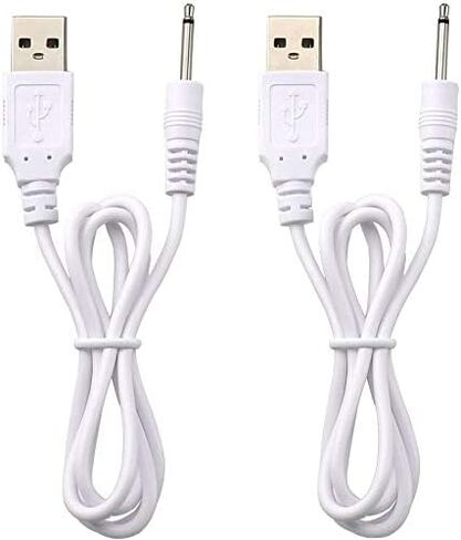 سلك محول USB 2.5 ملم بديل كابل شحن DC كابل شحن USB سريع - (أسود 2 حزمة) in Saudi Arabia