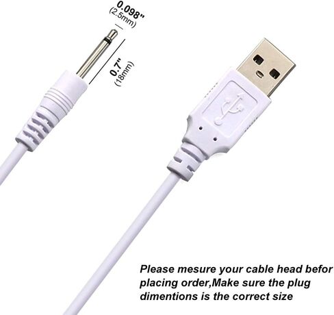 سلك محول USB 2.5 ملم بديل كابل شحن DC كابل شحن USB سريع - (أسود 2 حزمة) in Saudi Arabia