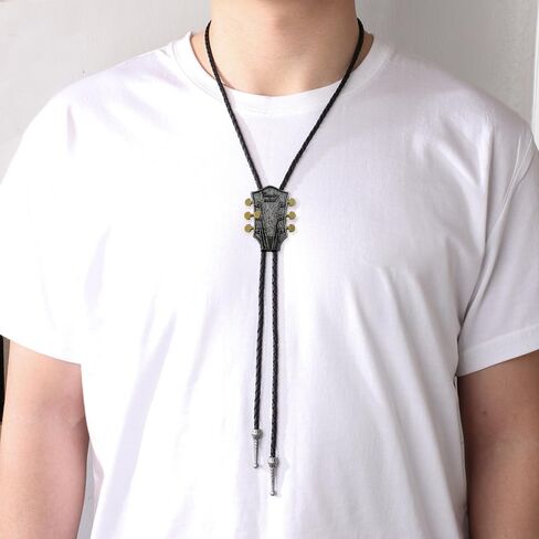 Joxevyia Bolo Tie for Men Leather Rope Bolo Necktie Western Cowboy Tie Unisex Bola Tie Gift for Him in Saudi Arabia