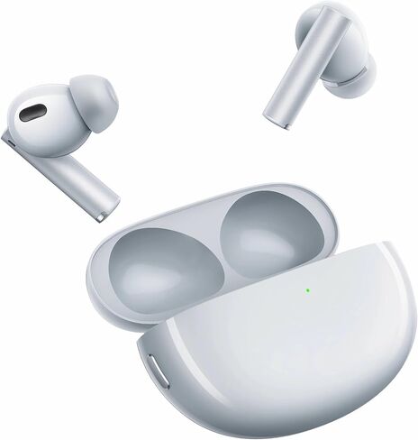 realme True Wireless Buds Air 6 Pro, 11mm Dynamic Drivers and 6mm Tweeter, 40 Hrs Play Time, 50 dB ANC, LHDC, 55ms Low Latency, 3D Spatial Sound, IP55 Water Resistant, Bluetooth 5.3, Silver in Kuwait