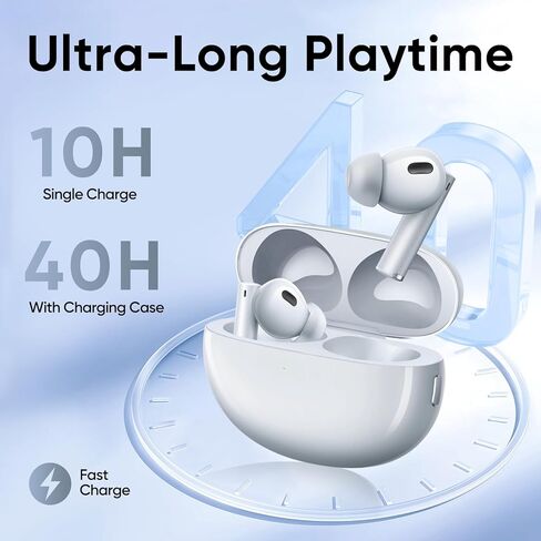 realme True Wireless Buds Air 6 Pro, 11mm Dynamic Drivers and 6mm Tweeter, 40 Hrs Play Time, 50 dB ANC, LHDC, 55ms Low Latency, 3D Spatial Sound, IP55 Water Resistant, Bluetooth 5.3, Silver in Kuwait