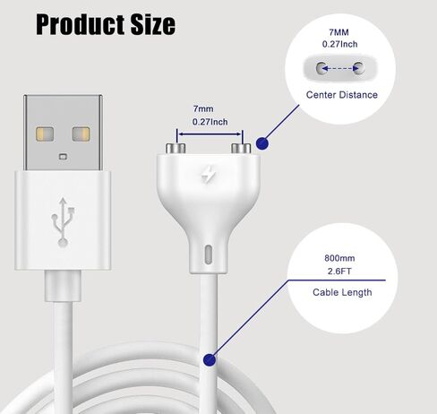 شاحن USB مغناطيسي بديل لكابل DC سلك شحن سريع 2 حزمة - 7 مم (0.27 بوصة) in Kuwait