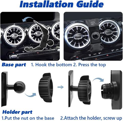 حامل هاتف السيارة لـ 2020-2023 Mercedes Benz GLB Class [جراب سميك صديق] حامل الهاتف المحمول ودعامة الملاحة الخلوية وفتحة تهوية وإكسسوارات السيارات، جميع الهواتف in Kuwait