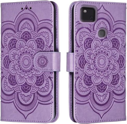 for Google Pixel 4a 4G (Not for 5G) 5.81" Case Wallet with Card Holder Kickstand Magnetic Soft Leather Flip Fold Case for Google Pixel 4A 4G Cover (Purple) in Saudi Arabia