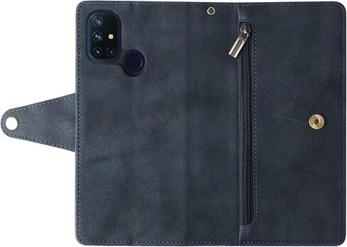 حافظة هاتف Asuwish لهاتف OnePlus Nord N10 5G وغطاء محفظة وواقي شاشة من الزجاج المقسى وحامل بطاقة الائتمان من الجلد وحامل خلية One Plus N 10 G5 1 Plus 10N 1plus One+ 1+ N105G للنساء والرجال باللون الأزرق in Saudi Arabia