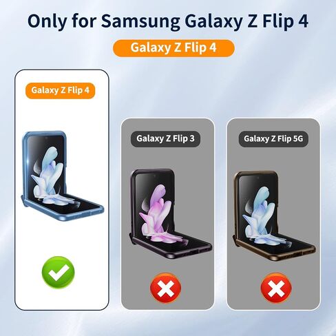 حافظة لهاتف Samsung Z Flip 4: حماية مفصلات زنبركية وواقي عدسة الكاميرا ومفتاح معدني ومفتاح حماية نحيف مضاد للصدمات لهاتف Galaxy Z-Flip4 5G (أسود لامع) in Saudi Arabia