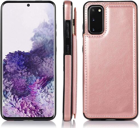 ZYZX Samsung Galaxy S10 Lite (2020) Cash Wallet Case, Galaxy M80S PU Leather Kickstand Card Holder Slots Case Double Clasp and Durable Shockproof Phone Cover for Samsung Galaxy A91 Pink-SK in Kuwait