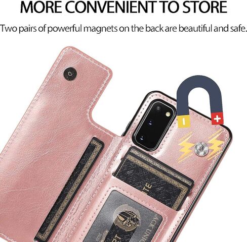 ZYZX Samsung Galaxy S10 Lite (2020) Cash Wallet Case, Galaxy M80S PU Leather Kickstand Card Holder Slots Case Double Clasp and Durable Shockproof Phone Cover for Samsung Galaxy A91 Pink-SK in Kuwait