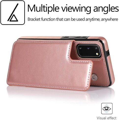ZYZX Samsung Galaxy S10 Lite (2020) Cash Wallet Case, Galaxy M80S PU Leather Kickstand Card Holder Slots Case Double Clasp and Durable Shockproof Phone Cover for Samsung Galaxy A91 Pink-SK in Kuwait